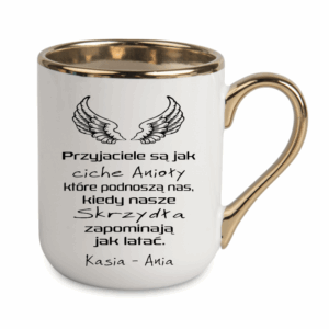 Kubek Elegant 330 ml – biały z nadrukiem i personalizacją imion