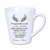 kubek latte mały 300 ml – biały z nadrukiem i personalizacją