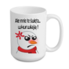 kubek duży 440 ml – biały z nadrukiem