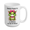 kubek duży 440 ml – biały z nadrukiem