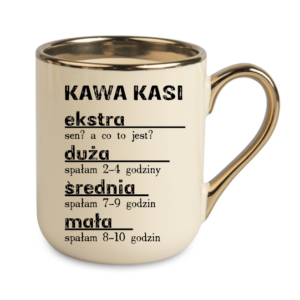 kubek elegant 330 ml – kremowy z nadrukiem skala kawy personalizowany