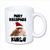 kubek klasyczny 330 ml biały– Janusz nosacz Mery Krismas kurła z nadrukiem