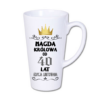 kubek latte duży 450 ml – biały z nadrukiem