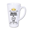 kubek latte duży 450 ml – biały z nadrukiem