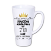 kubek latte duży 450 ml – biały z nadrukiem