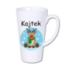 kubek latte duży 450 ml – biały z nadrukiem
