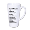 kubek latte duży 450 ml – biały z nadrukiem skala kawy personalizowany