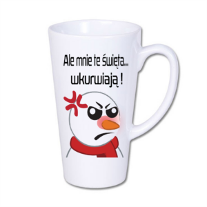 kubek latte duży 450 ml – biały ceramiczny