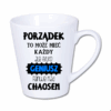 kubek latte mały 300 ml – biały z nadrukiem