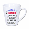 kubek latte mały 300 ml – biały z nadrukiem