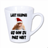 kubek latte mały 300 ml – biały z nadrukiem