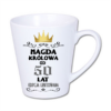 kubek latte mały 300 ml – biały z nadrukiem