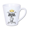 kubek latte mały 300 ml – biały z nadrukiem