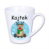 kubek latte mały 300 ml – biały z nadrukiem