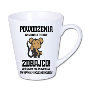 kubek latte mały 300 ml – biały ceramiczny