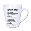 kubek latte mały 300 ml – biały z nadrukiem skala kawy personalizowany
