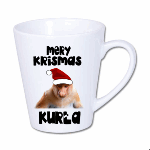 kubek latte mały 300 ml biały – Janusz nosacz Mery Krismas kurła