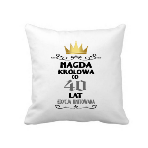 poduszka biała 38×38 cm personalizowana