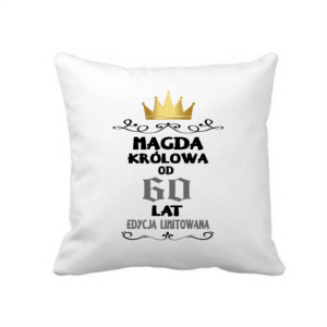 poduszka biała 38×38 cm personalizowana