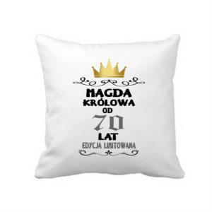 poduszka biała 38×38 cm personalizowana