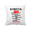 poduszka dekoracyjna 38×38 cm biały – nadruk kobieta po 40